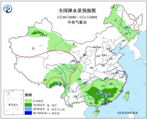 南方地區(qū)將有較強(qiáng)降水過(guò)程新疆西北部局地有大雨