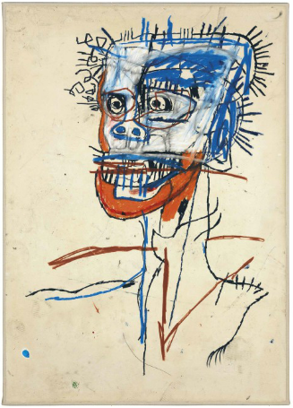 讓-米歇爾·巴斯奎特（Jean-Michel Basquiat），《無題，狂人頭像》（Untitled，Head of Madman），1982 圖片：Courtesy Sotheby`s