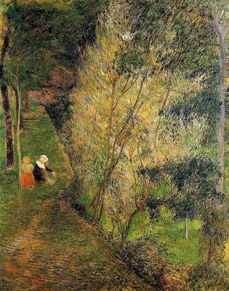 高更 Gauguin - Pont-Aven Woman And Child