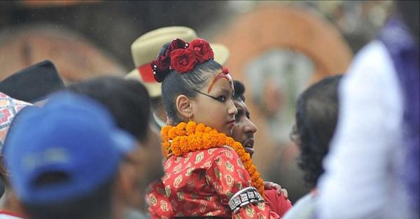 7歲女童當(dāng)選活女神