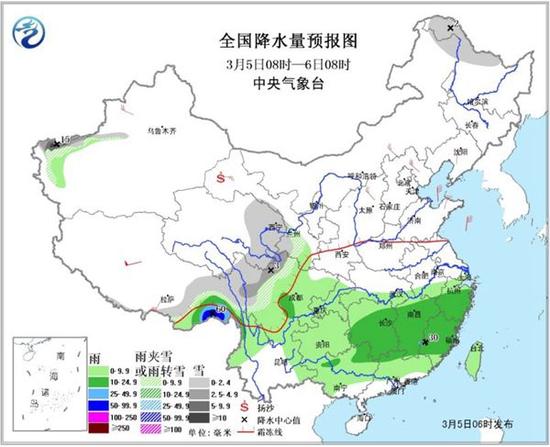 驚蟄日南方持續(xù)大范圍降雨 或聞春雷