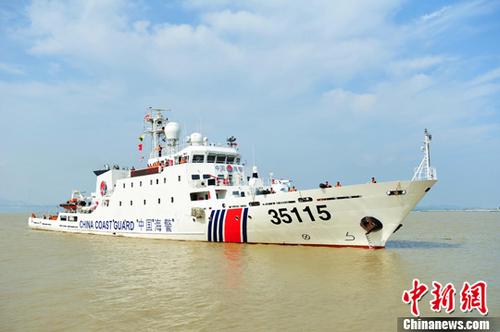 中國海警艦船編隊3月22日在中國釣魚島領(lǐng)海巡航