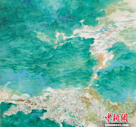 鄧建強(qiáng)作品《桃花盛開的地方》?！≈鬓k方供圖　攝