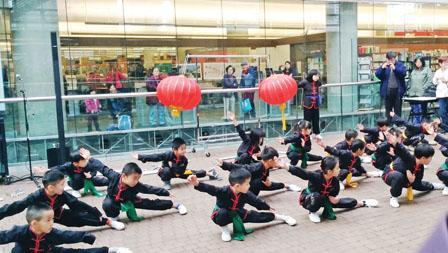 中國僑網(wǎng)武術(shù)表演現(xiàn)場。(加拿大《明報(bào)》/鄭綺霞 攝)