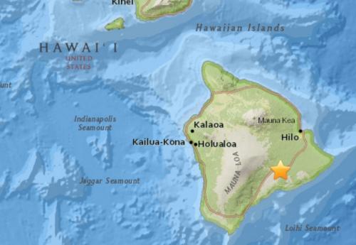 美國夏威夷大島發(fā)生5.6級地震震源深度0.7公里