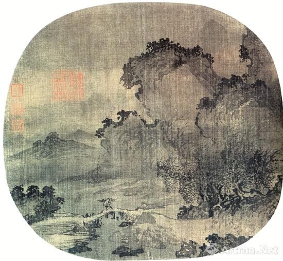 南宋 江參 日暮歸漁圖 現(xiàn)藏于美國(guó)波士頓藝術(shù)博物館