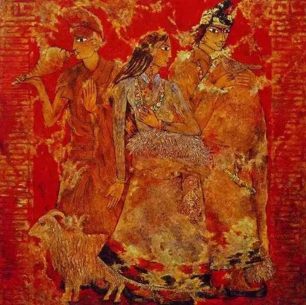 《天長地久》1989年 150cm x 150cm.webp