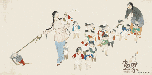 幼兒園-67x132cm-1962年-何鏡涵