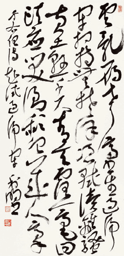 于右任過(guò)虎牢詩(shī)（草書(shū)）138×69cm-2019年-徐利明